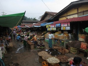 Big Local Market in Kalaw Hill Station, Myanmar