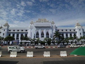 British Colonial City Hall of Yangon in fusion Architecture, Myanmar