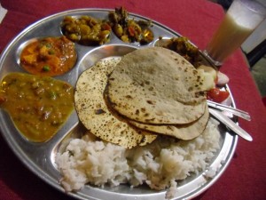 Vegetable Thali from Orcha, Madhya Pradesh, India