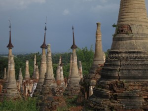 Crumbling Zedi of Shwe Inn Thein Paya in Inthein, Myanmar