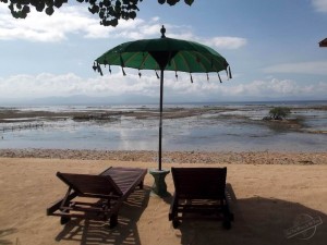 Reclining Lounge Chairs by the Beach on Nusa Lembongan, Indonesia