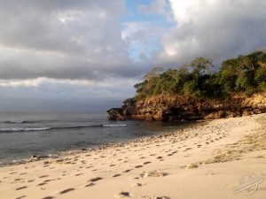 Empty Beach at Mushroom Bay on Nusa Lembongan, Indonesia