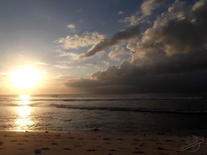 Sunset at Mushroom Bay on Nusa Lembongan, Indonesia