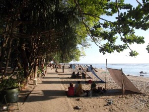 Local Families at Sengiggi Beach on Lombok, Indonesia