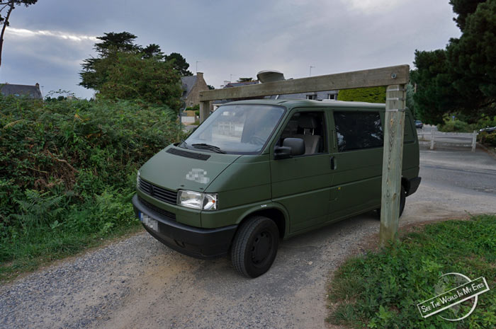 olive green van