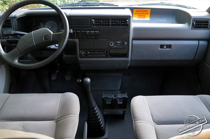 The Cockpit of the Army Van during the Conversion into a Camper