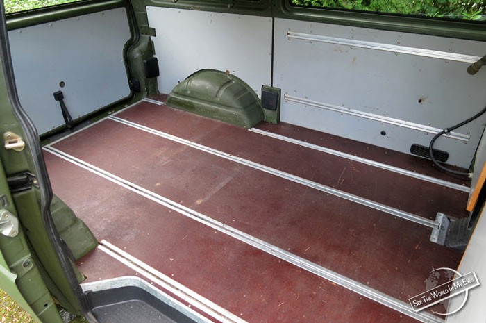 Trunk of the VW T4 Army Van after Removal of all Military Equipment