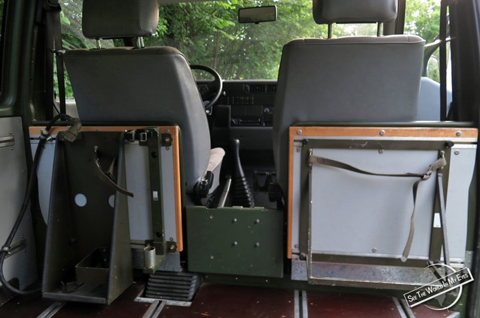 Physical Separation of the Passenger Cabin and the Trunk of the Army Van