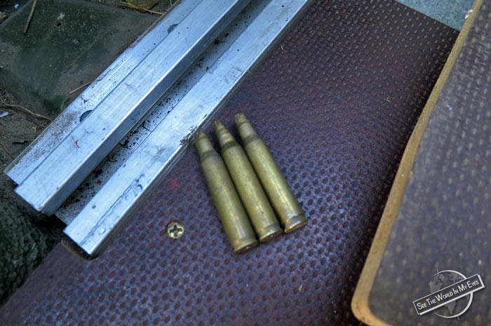 Bullet Shells found during the Campervan Conversion of the Army Van