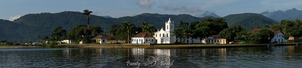 Panorama of Capela de Nossa Senhora das Dores in Paraty, Brazil