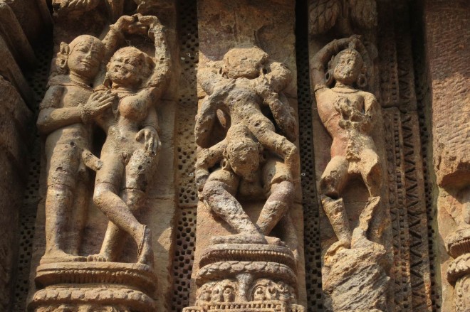 Sexy Statues at the UNESCO enlisted Konark Sun Temple in India