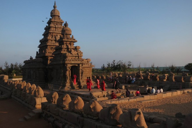 UNESCO Shore Temple and Five Rathas in Mamallapuram, India