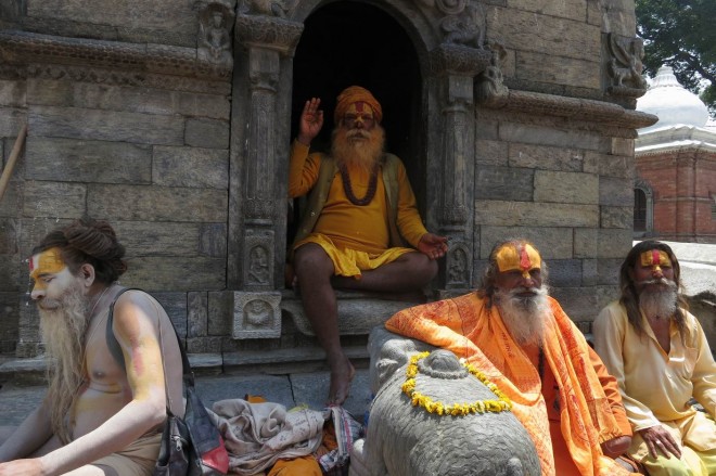 Babas at the UNESCO enlisted Pashupatinath Temple in Nepal