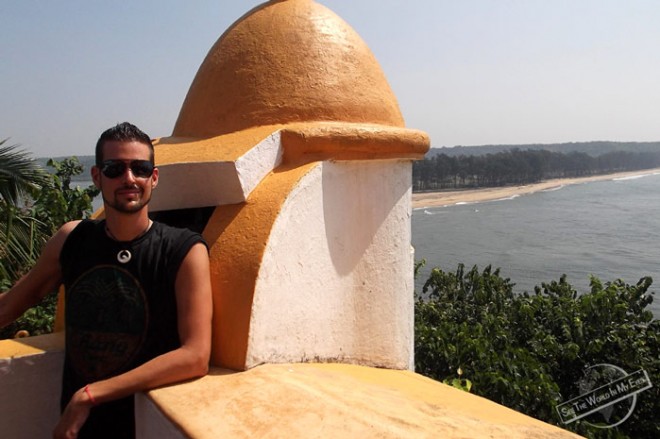 Dennis Kopp on Top of a Portuguese Fortress in Goa, India