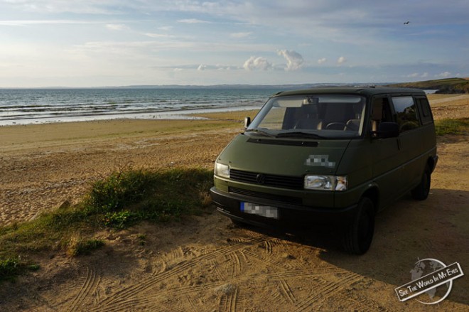 Camping at the Beach in France with the Self-made Campervan